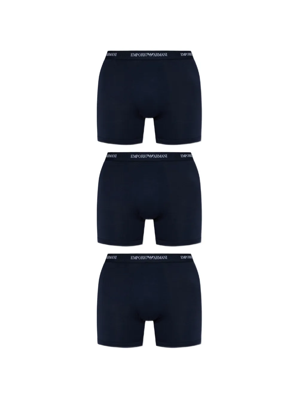 Emporio Armani Boxer con logo (3 pezzi) - Blu