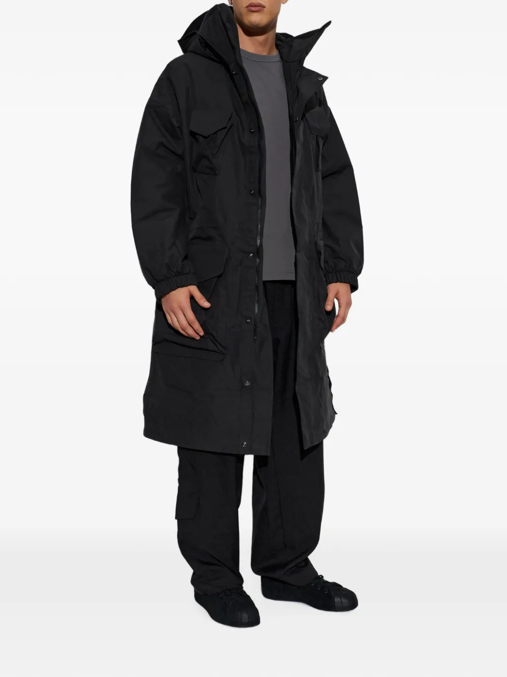 Y-3 GTX gewatteerde jas met capuchon Zwart