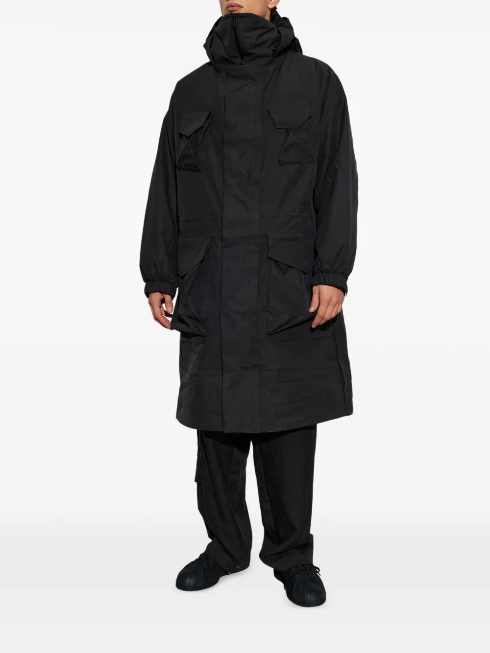 Y-3 GTX gewatteerde jas met capuchon Zwart