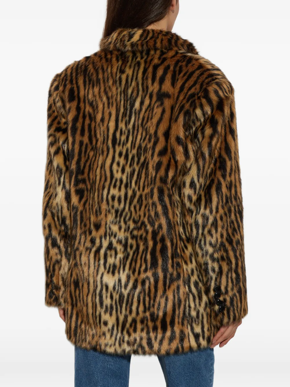 STAND STUDIO Emmie jas met luipaard-print Bruin