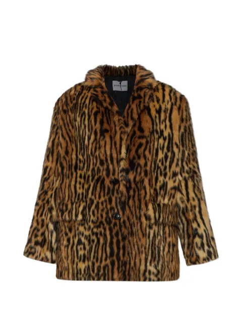 STAND STUDIO Emmie leopard-print coat