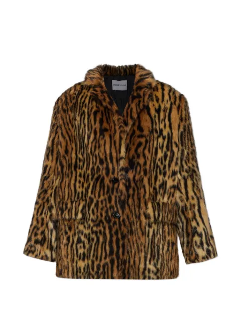 STAND STUDIO Emmie leopard-print coat