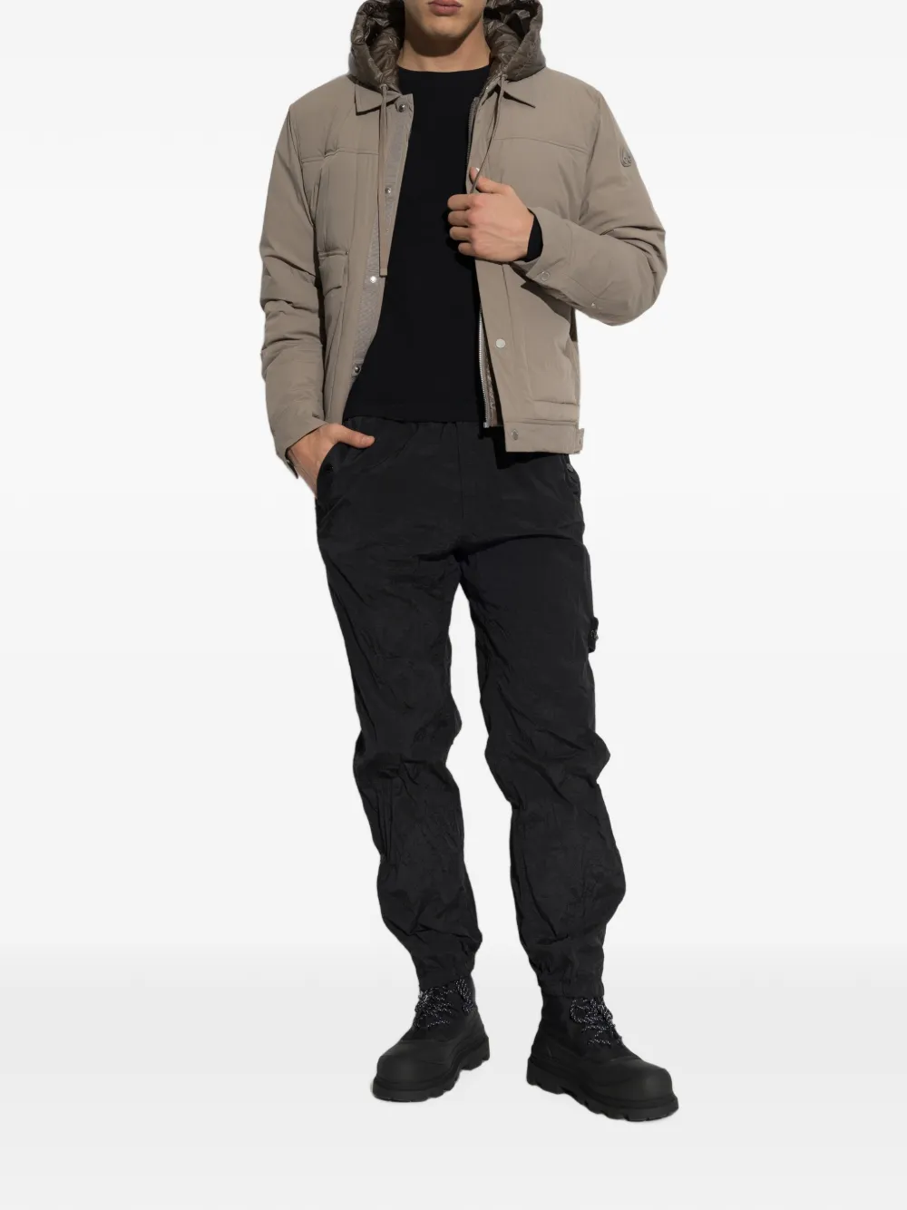 Moose Knuckles Brixton donsjack met afneembare capuchon Beige