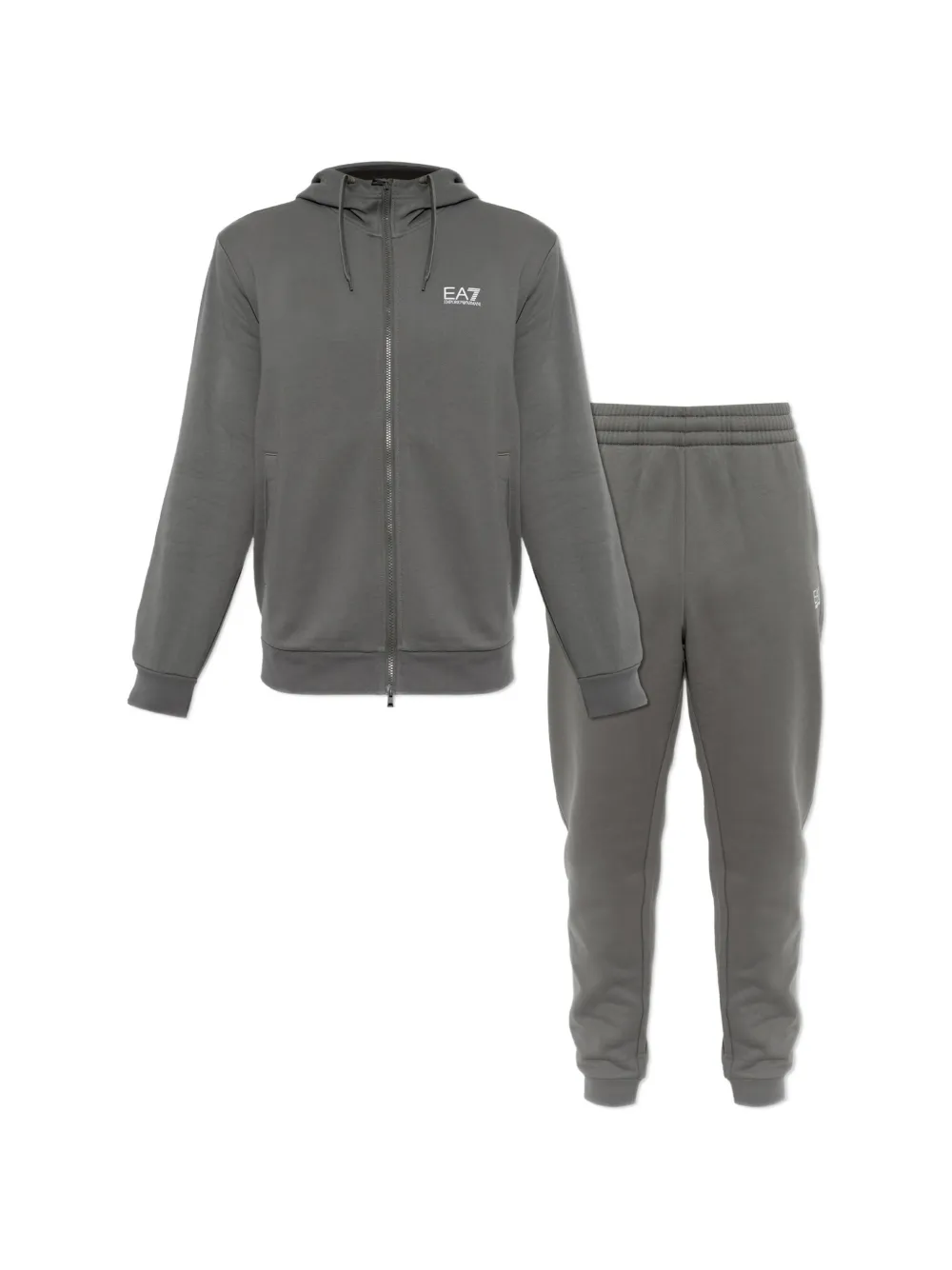 Ea7 Emporio Armani logo-print tracksuit - Grigio