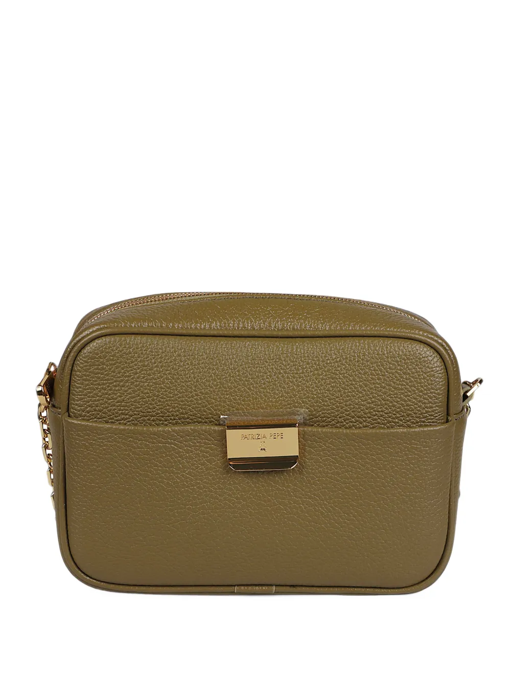 Patrizia Pepe All Day leather chain shoulder bag Groen