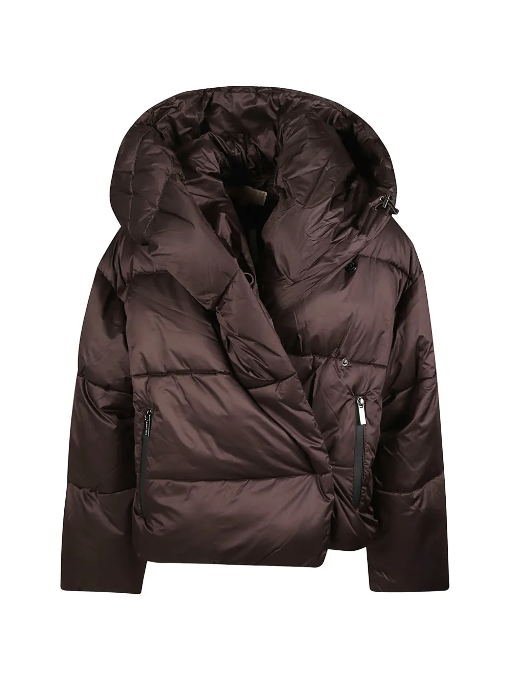 Michael Kors quilted hooded puffer jacket - Brown