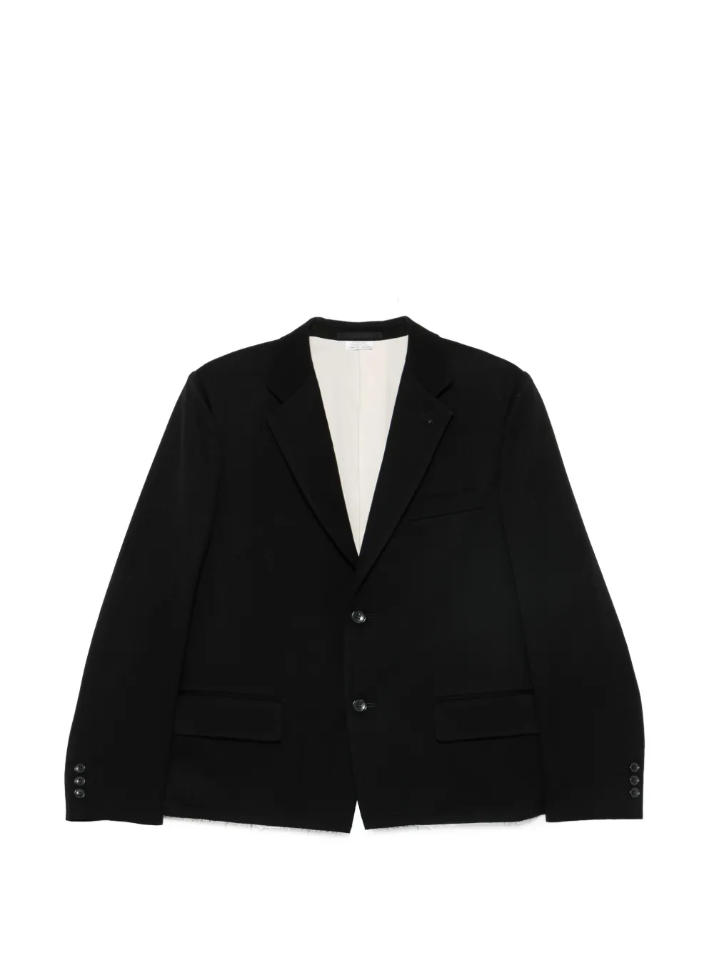 Comme Des Garçons Comme Des Garçons frayed single-breasted blazer - Black