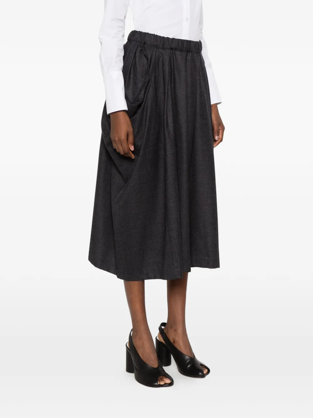 Comme Des Garçons Comme Des Garçons draped midi skirt Grijs