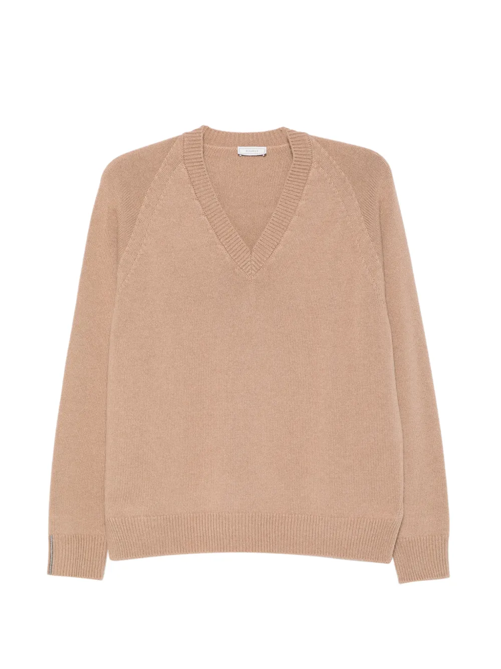 Peserico V-neck raglan-sleeve sweater Beige