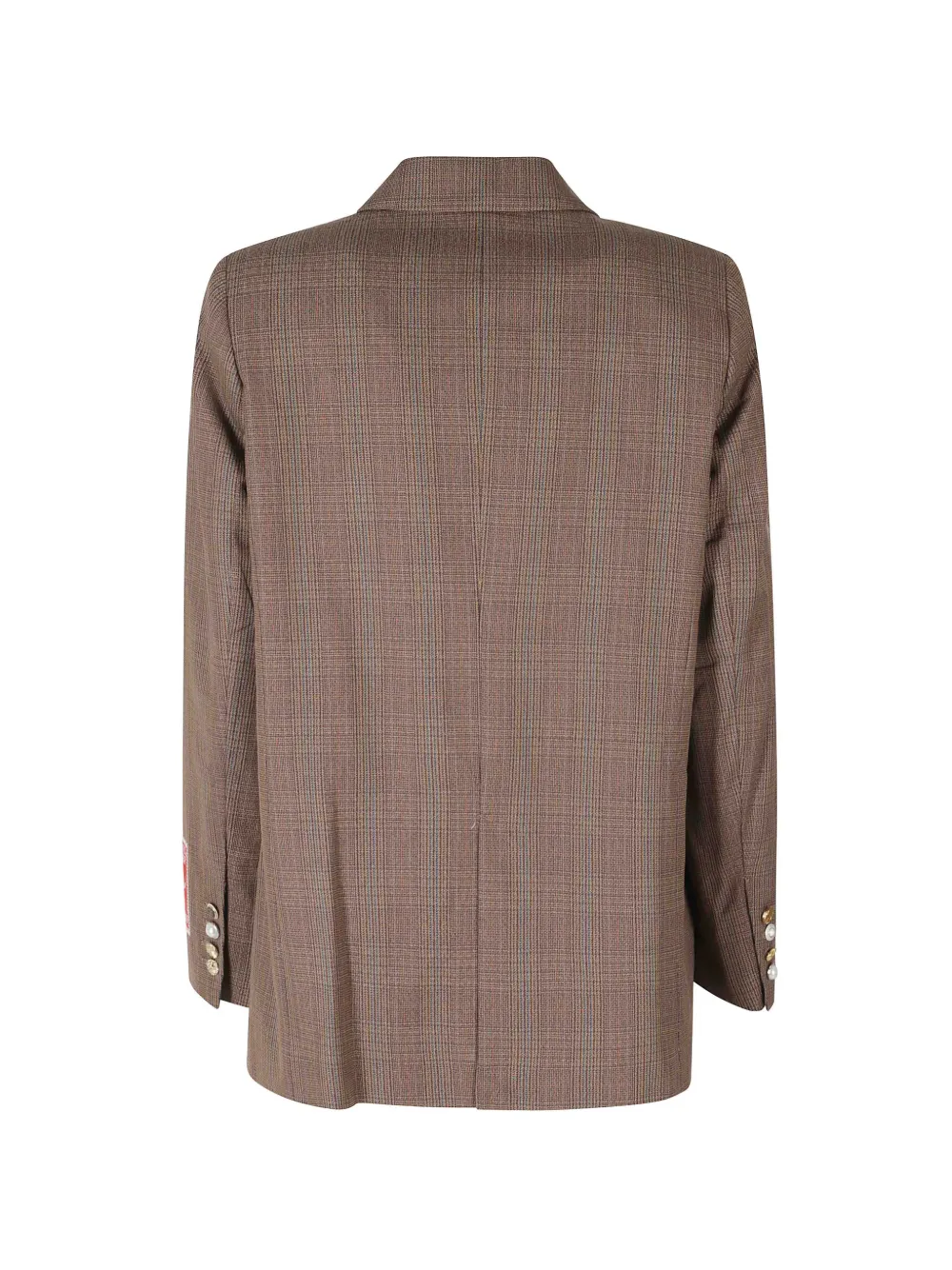 Essentiel Antwerp double-breasted check blazer Bruin