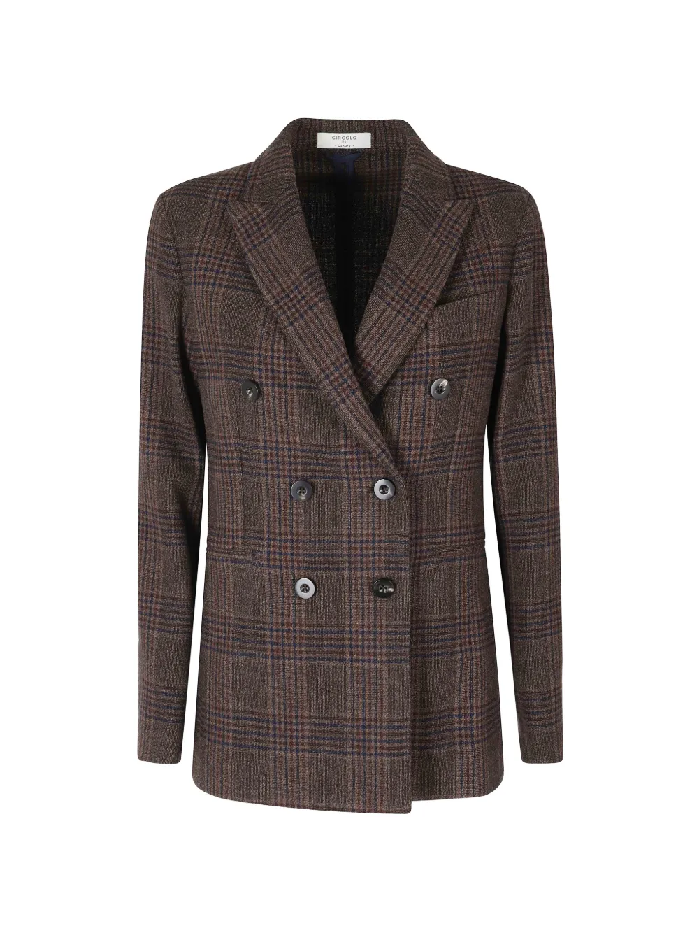 Circolo 1901 check-pattern double-breasted jacket - Braun