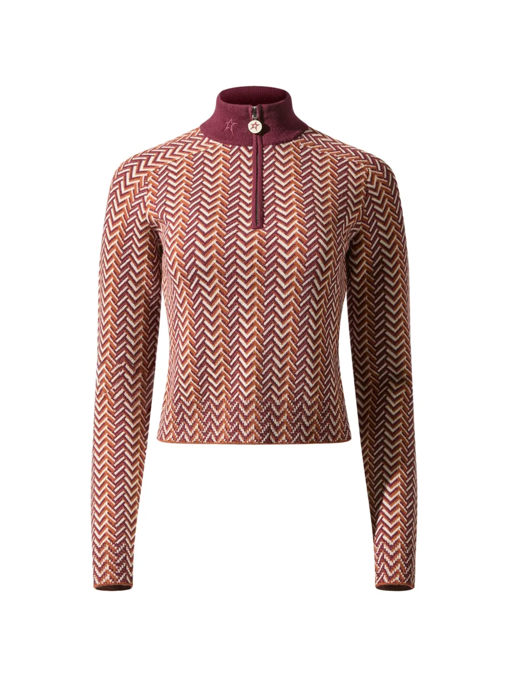 Perfect Moment LA Tour merino-wool 1/4-zip sweater - Rouge