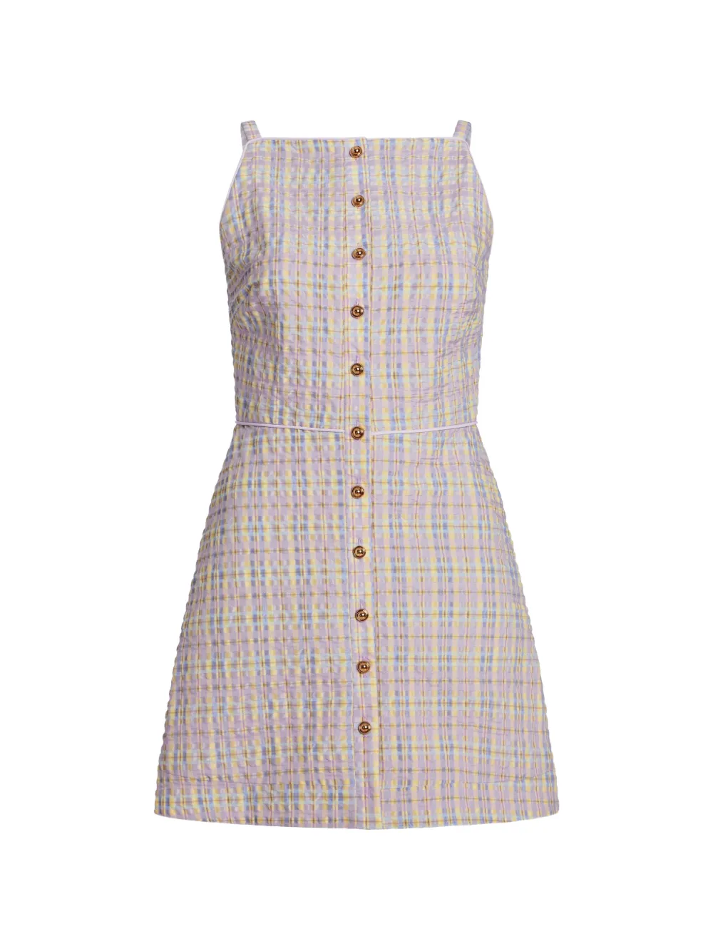 Markarian Skye plaid seersucker mini dress - Violet
