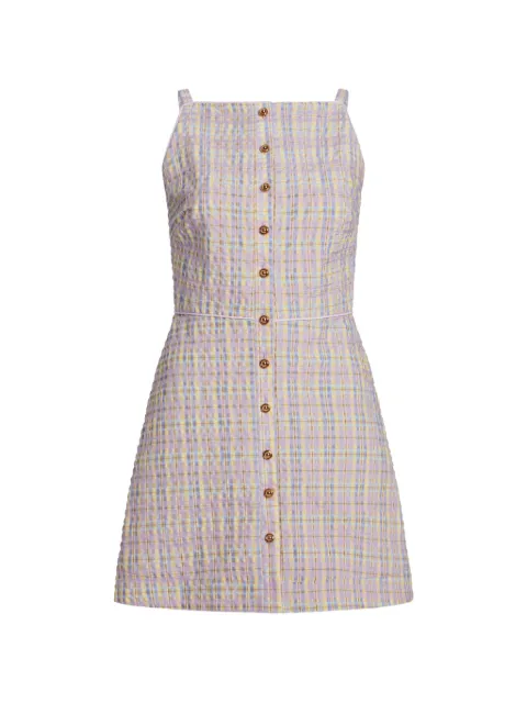 Markarian Skye plaid seersucker mini dress