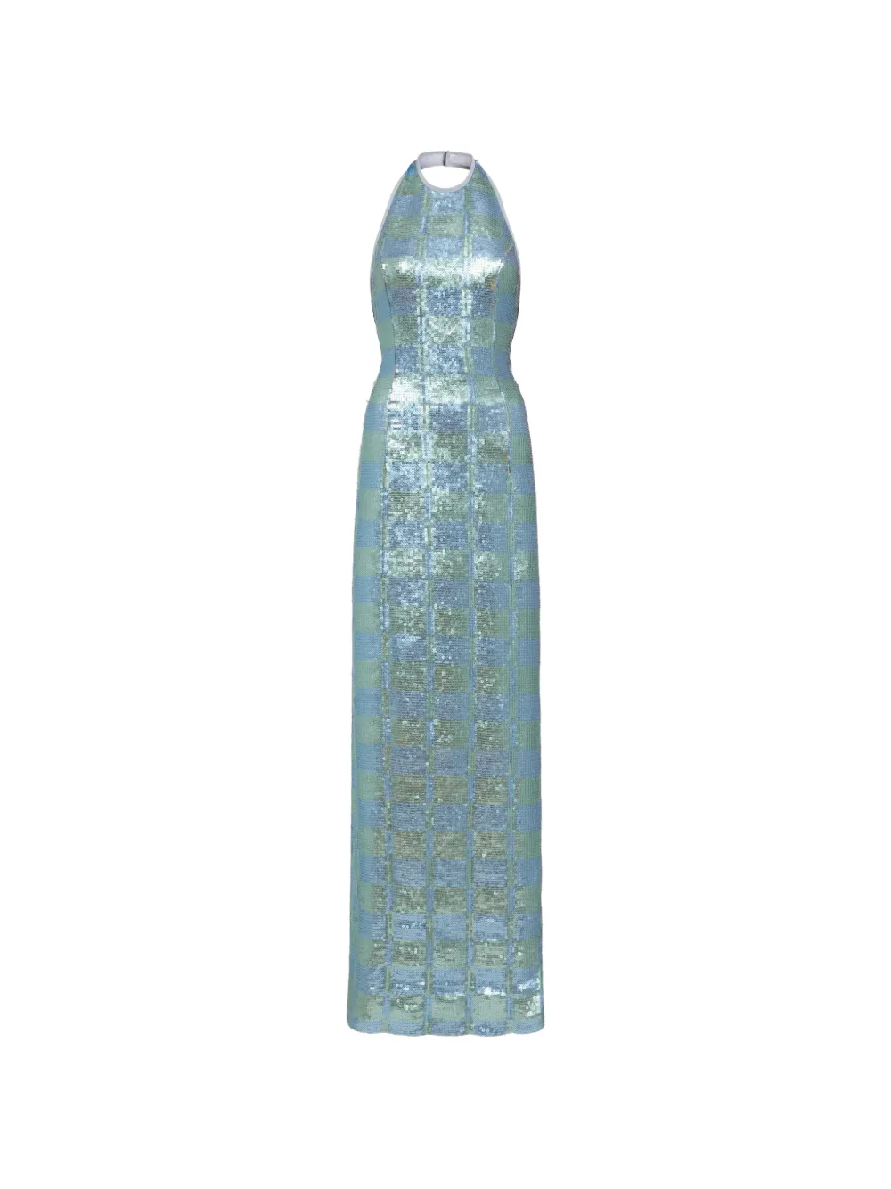 Markarian Nerine gingham sequin maxi gown - Bleu