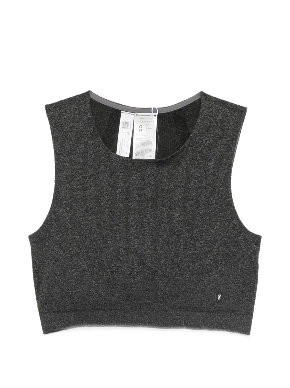 On Studio knit performance crop top Grijs