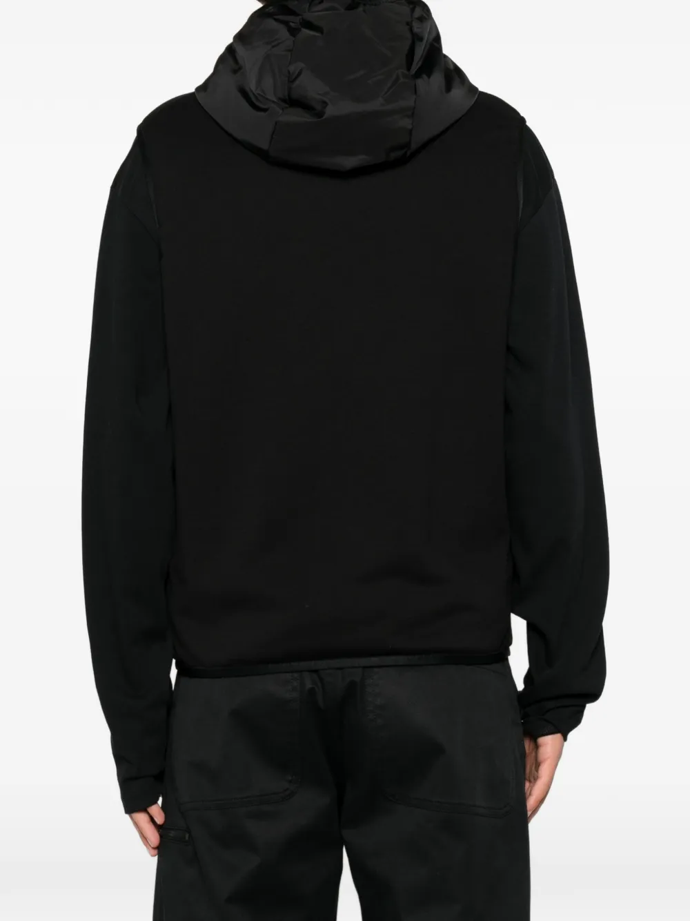 Moncler hooded zip-up gilet Zwart