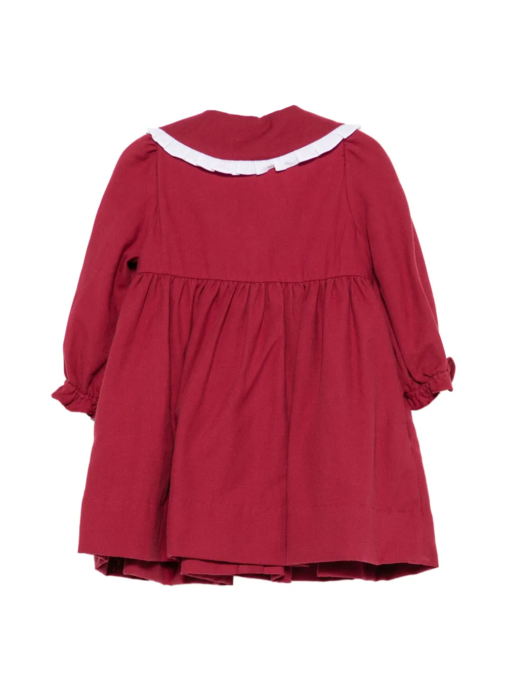 KIDIWI smocked embroidered dress Rood