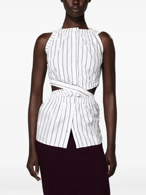 SRVC Studio striped cut-out top