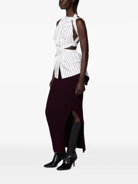 SRVC Studio striped cut-out top