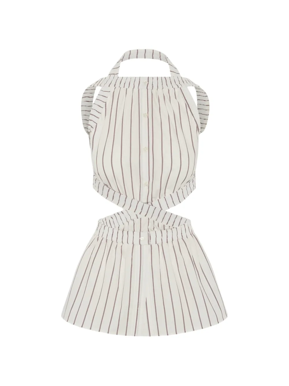 SRVC Studio striped cut-out top - Bianco