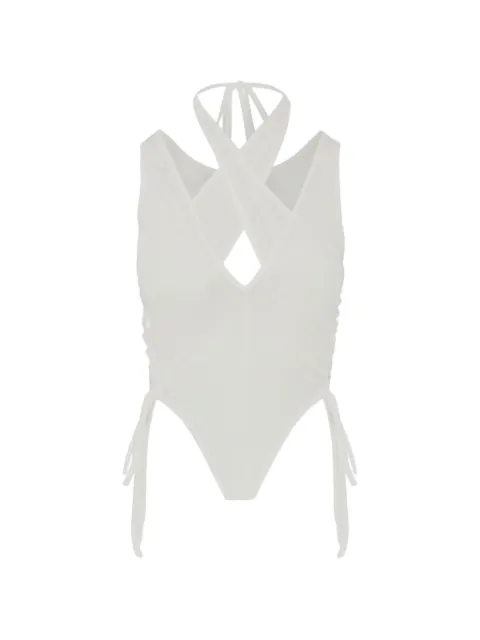 SRVC Studio Bibi cut-out halterneck top