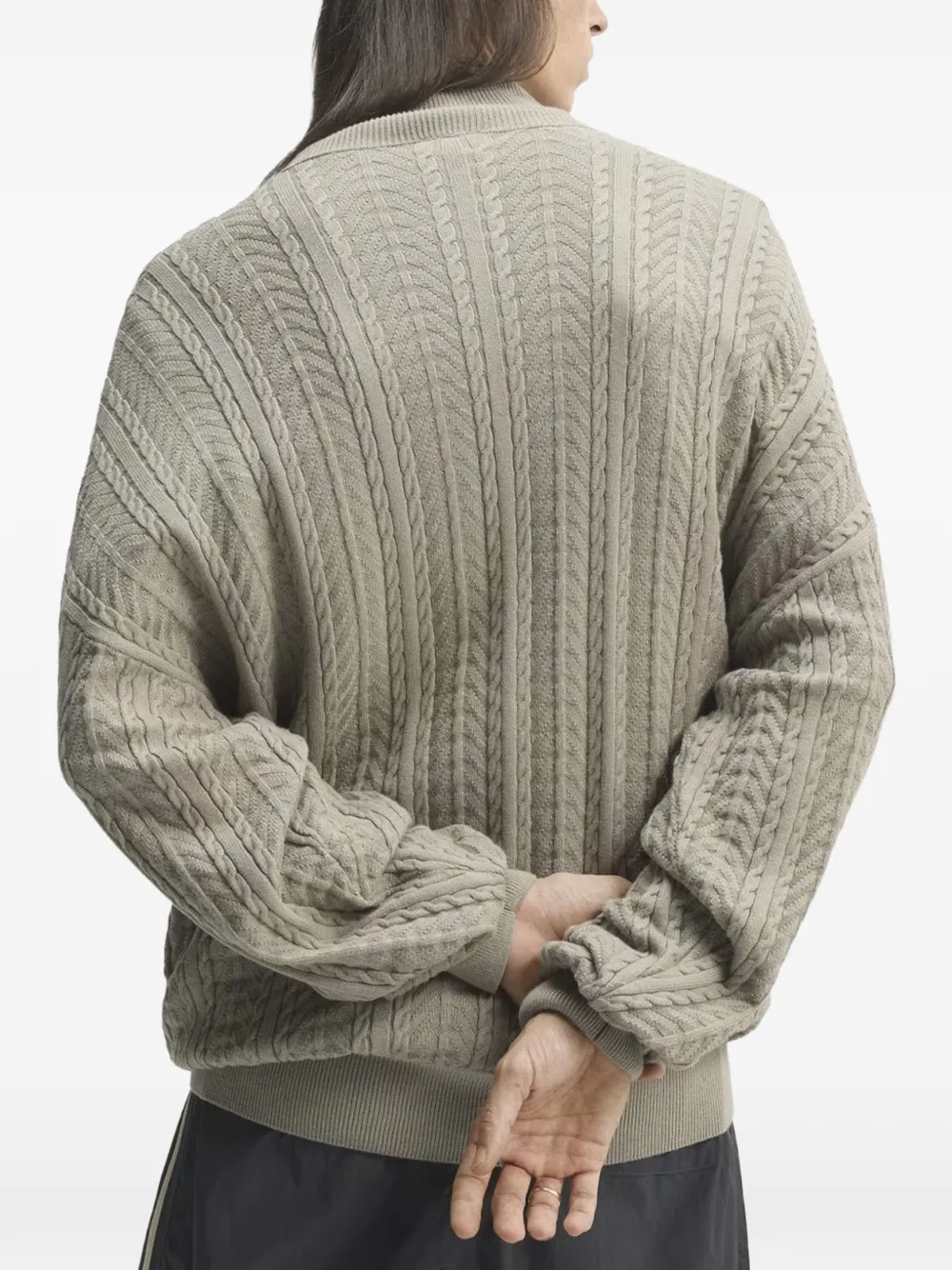 adidas Firebird cable-knit track top Grijs