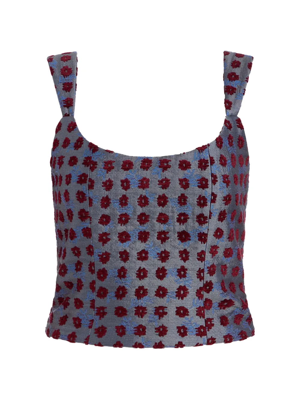 Markarian Maisie floral jacquard top - Bleu