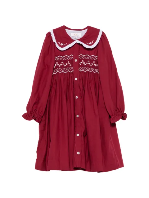 KIDIWI smocked Peter Pan-collar dress
