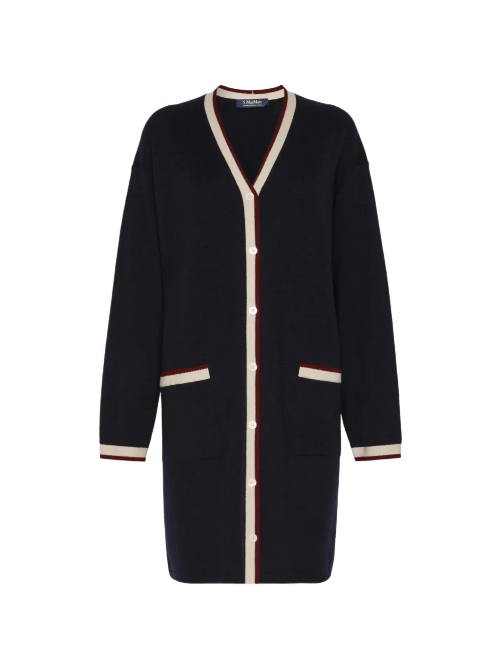 Max Mara Boero long wool yarn cardigan - ultramarine - Bleu Max Mara Boero long wool yarn cardigan - ultramarine - Bleu