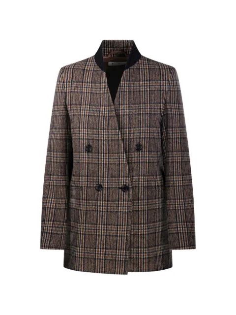 Max Mara check-pattern double-breasted blazer