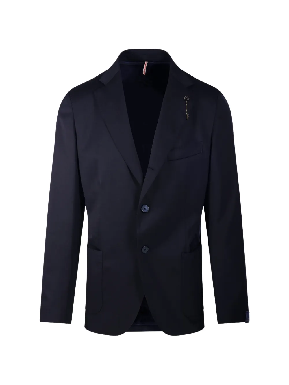 Santaniello Single-breasted Notched-lapel Blazer In Blue