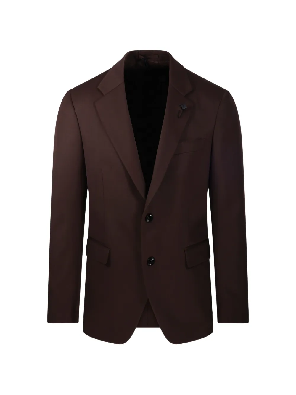 Lardini 노치드 라펠 싱글 브레스티드 블레이저 | 브라운 | Image 1