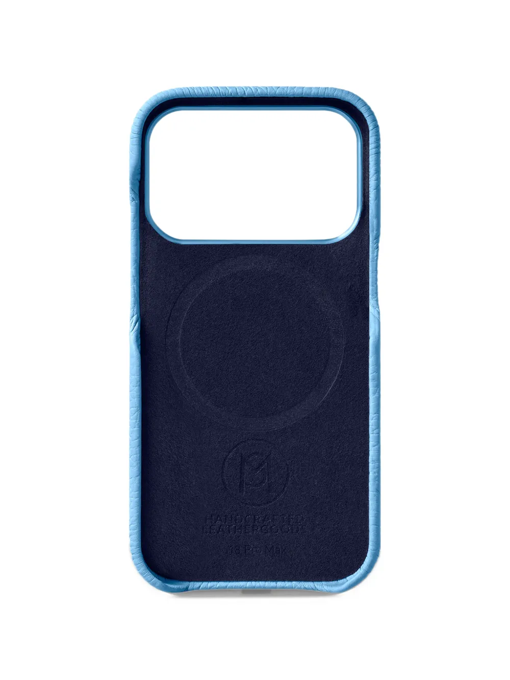 MAISON de SABRÉ pebbled leather iPhone 18 Pro phone case - Blu
