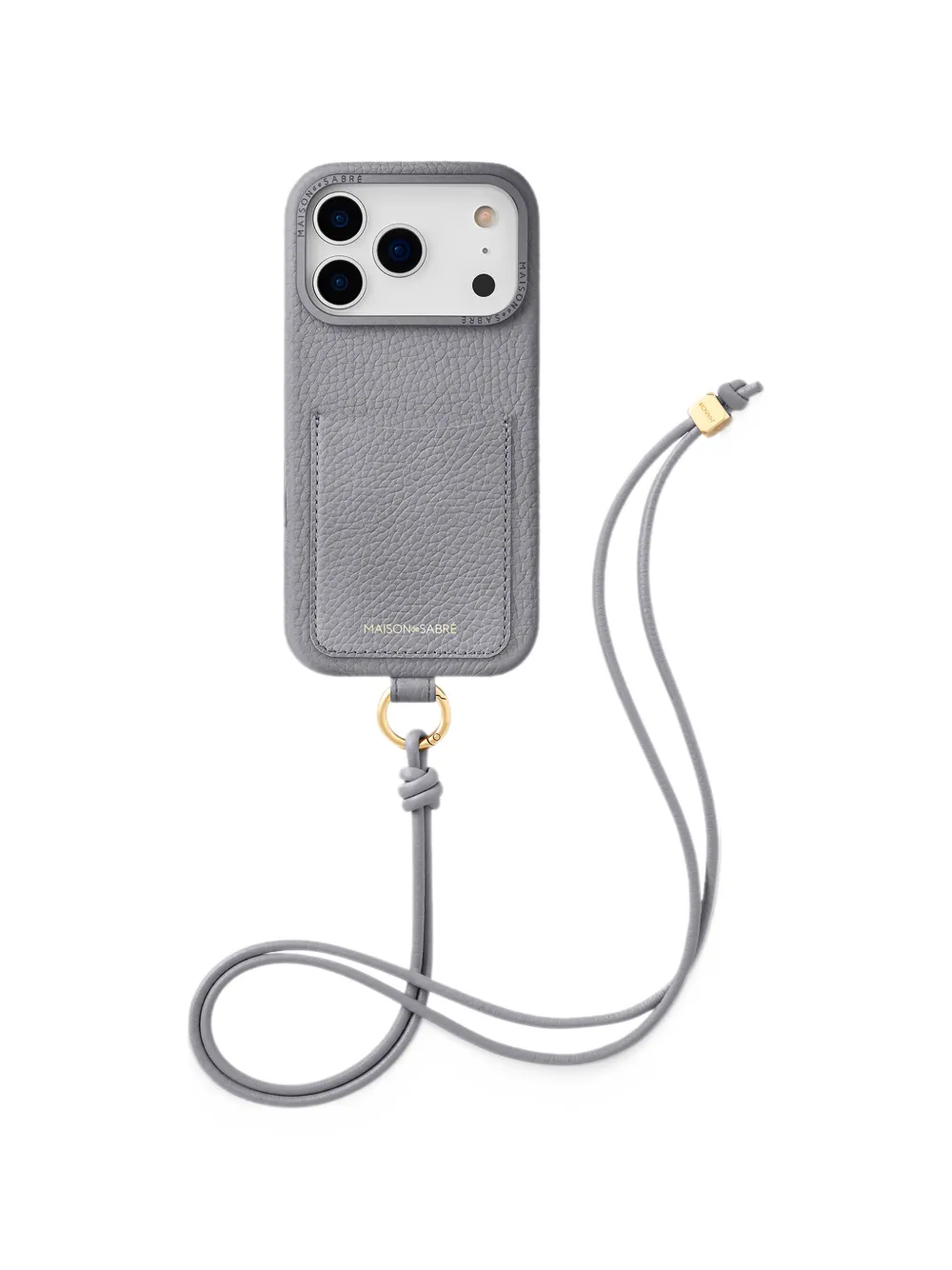 MAISON de SABRÉ The Sling Pro Max 18 leather phone case - Grigio