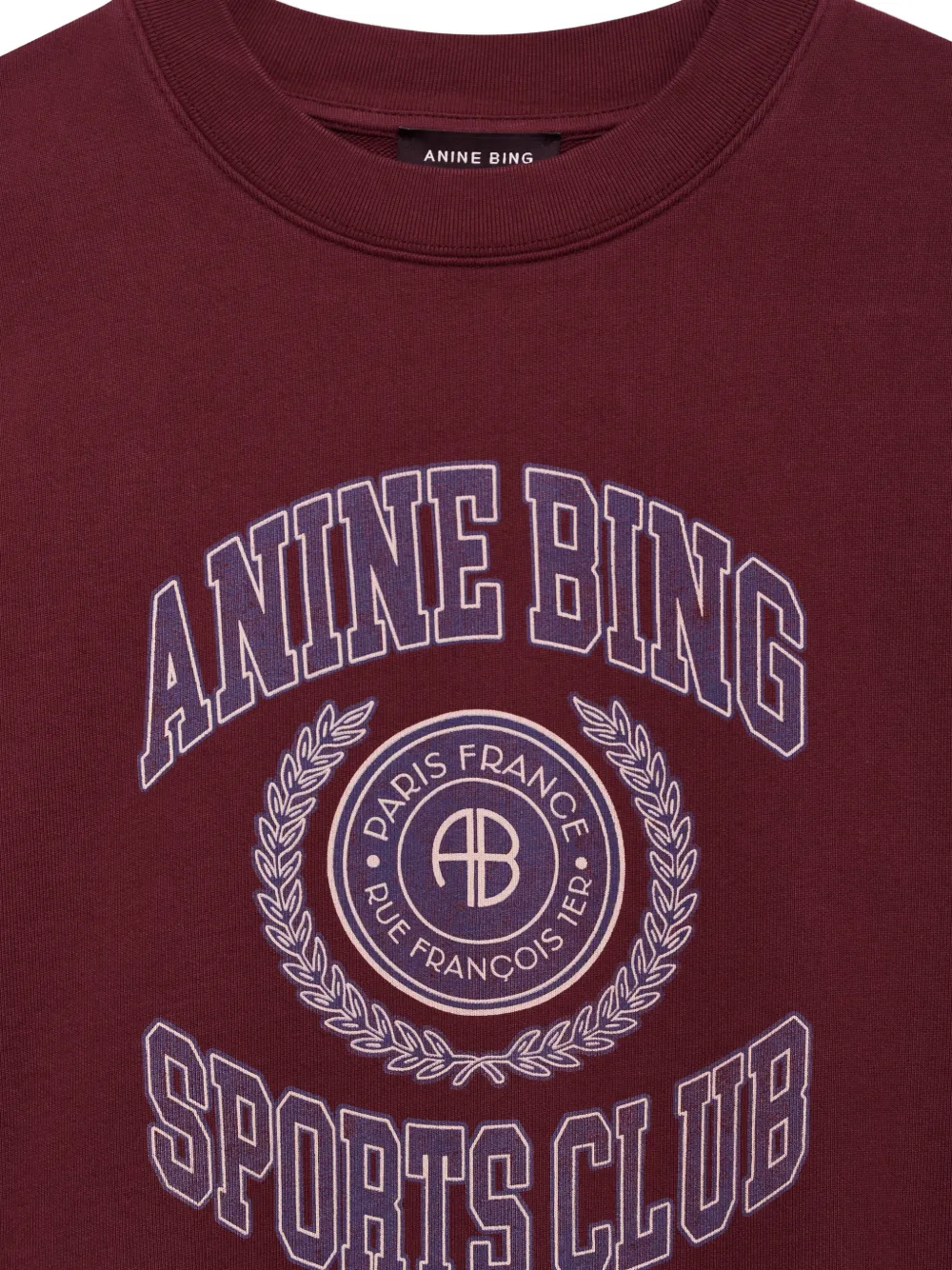 ANINE BING Miles Collegiate sweater bordeauxrood
