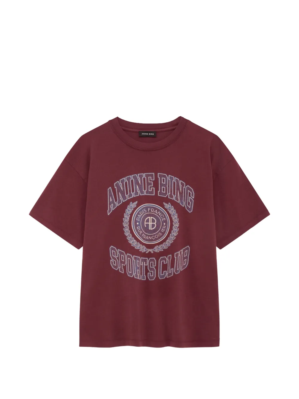 ANINE BING Cade tee Collegiate - burgundy - Rouge ANINE BING Cade tee Collegiate - burgundy - Rouge