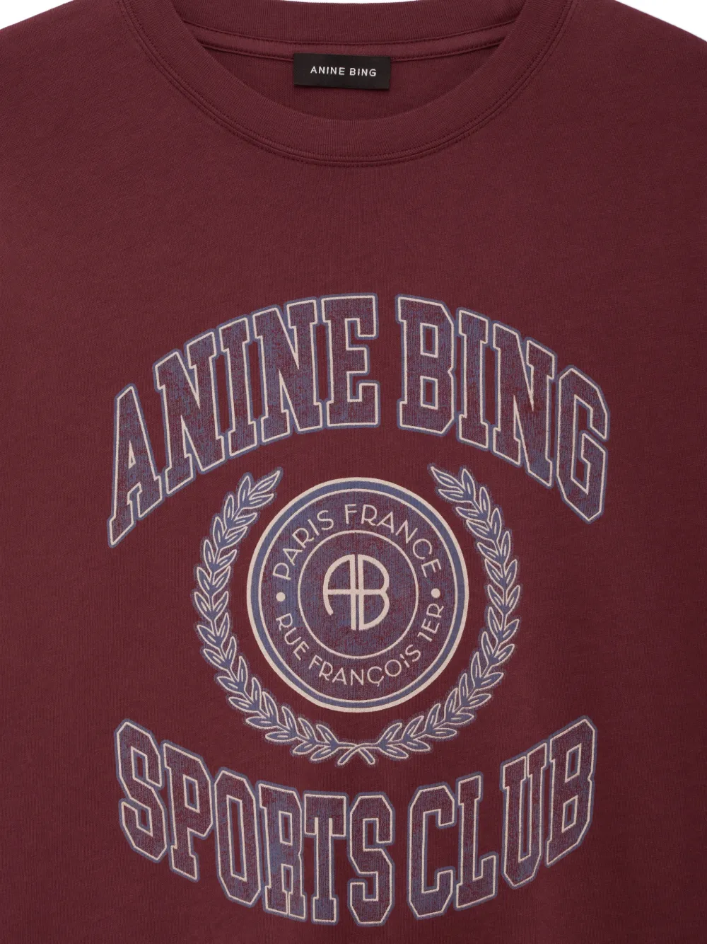 ANINE BING Cade tee Collegiate bordeauxrood