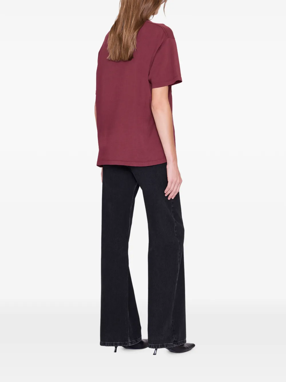 ANINE BING Cade tee Collegiate bordeauxrood