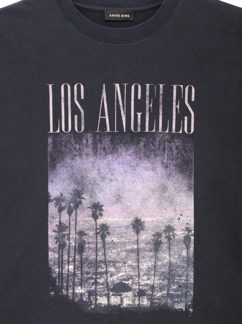 ANINE BING Cade T-shirt Los Angeles gewassen zwart