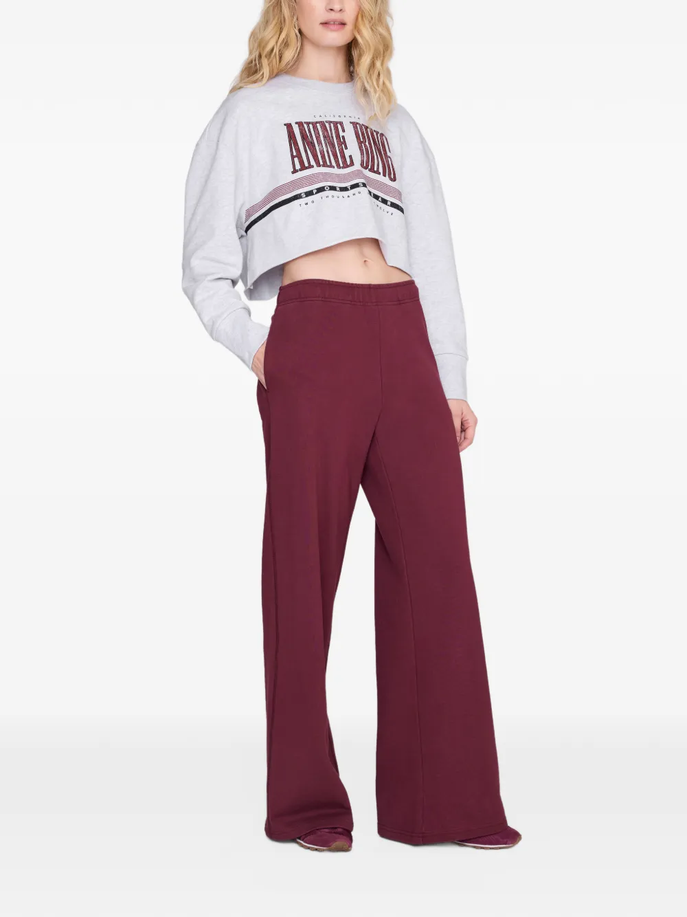 ANINE BING Kacey joggingbroek bordeauxrood