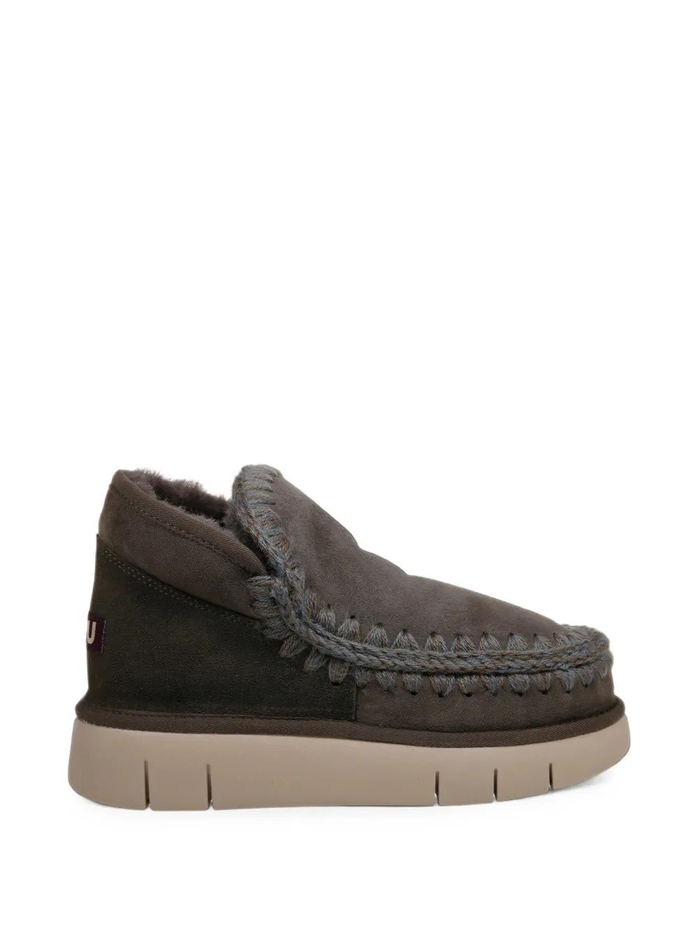 Mou Eskimo Bounce crochet-trim ankle boots - Vert Mou Eskimo Bounce crochet-trim ankle boots - Vert
