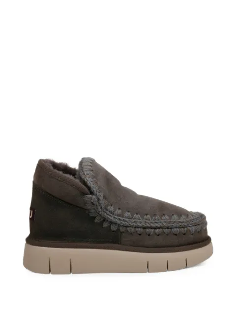 Mou Eskimo Bounce crochet-trim ankle boots
