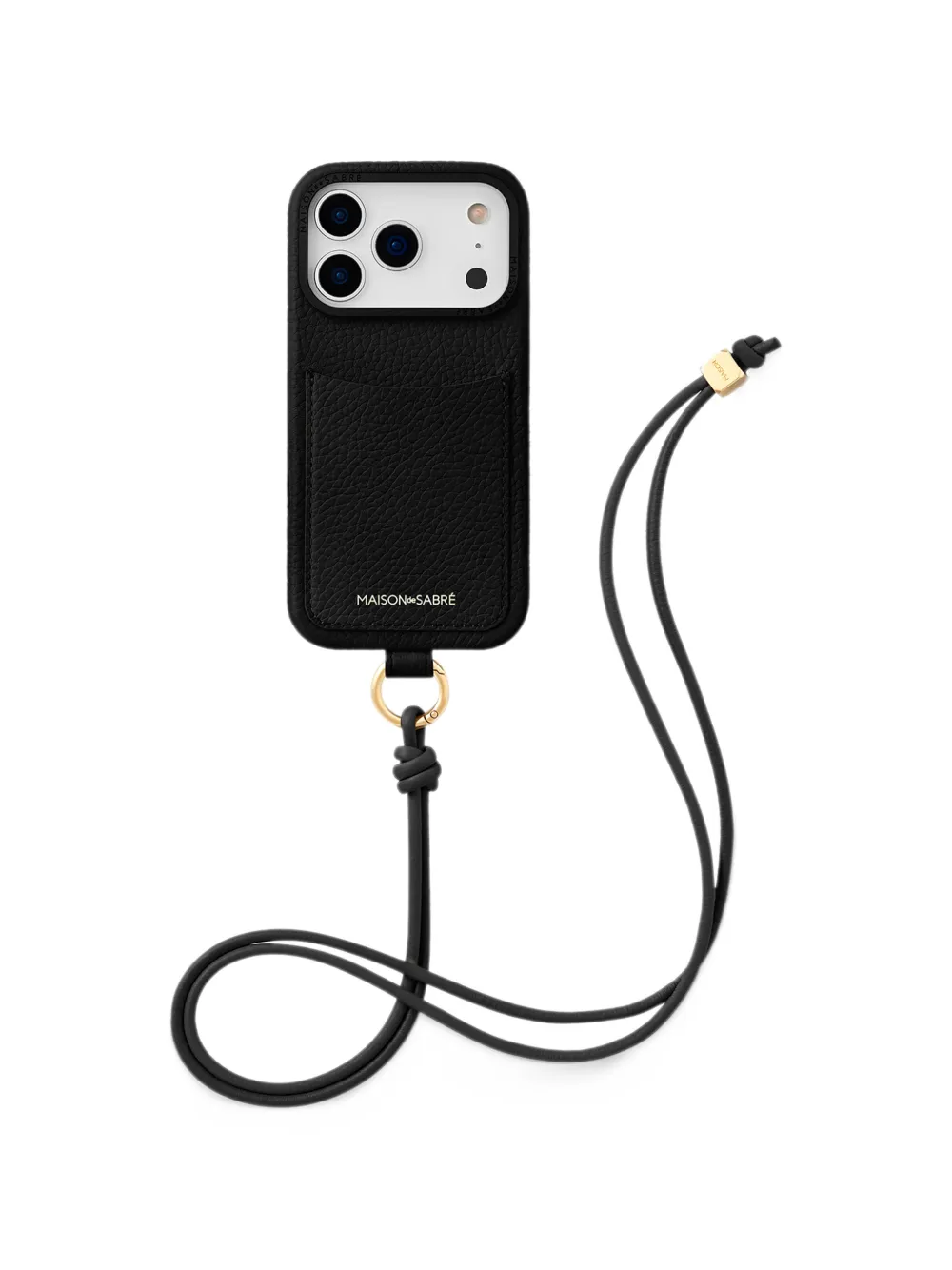 MAISON de SABRÉ The Sling leather iPhone 18 Pro phone case - Nero