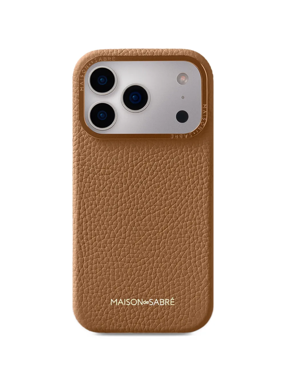 MAISON de SABRÉ Pro Max 17 grained leather phone case - Marrone