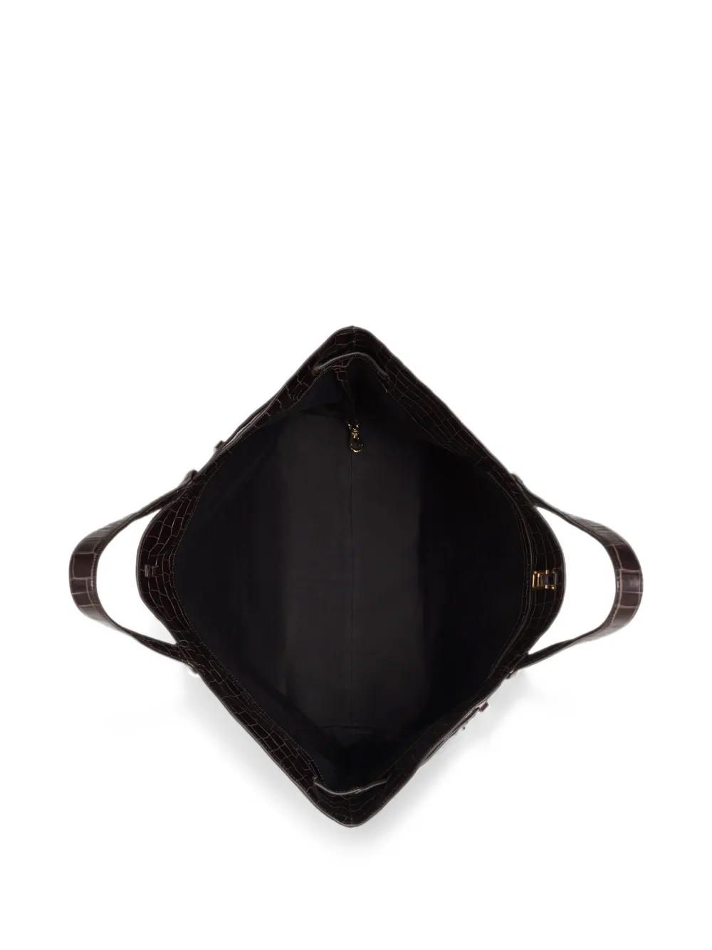 ANINE BING Elly shopper met reliëf Bruin