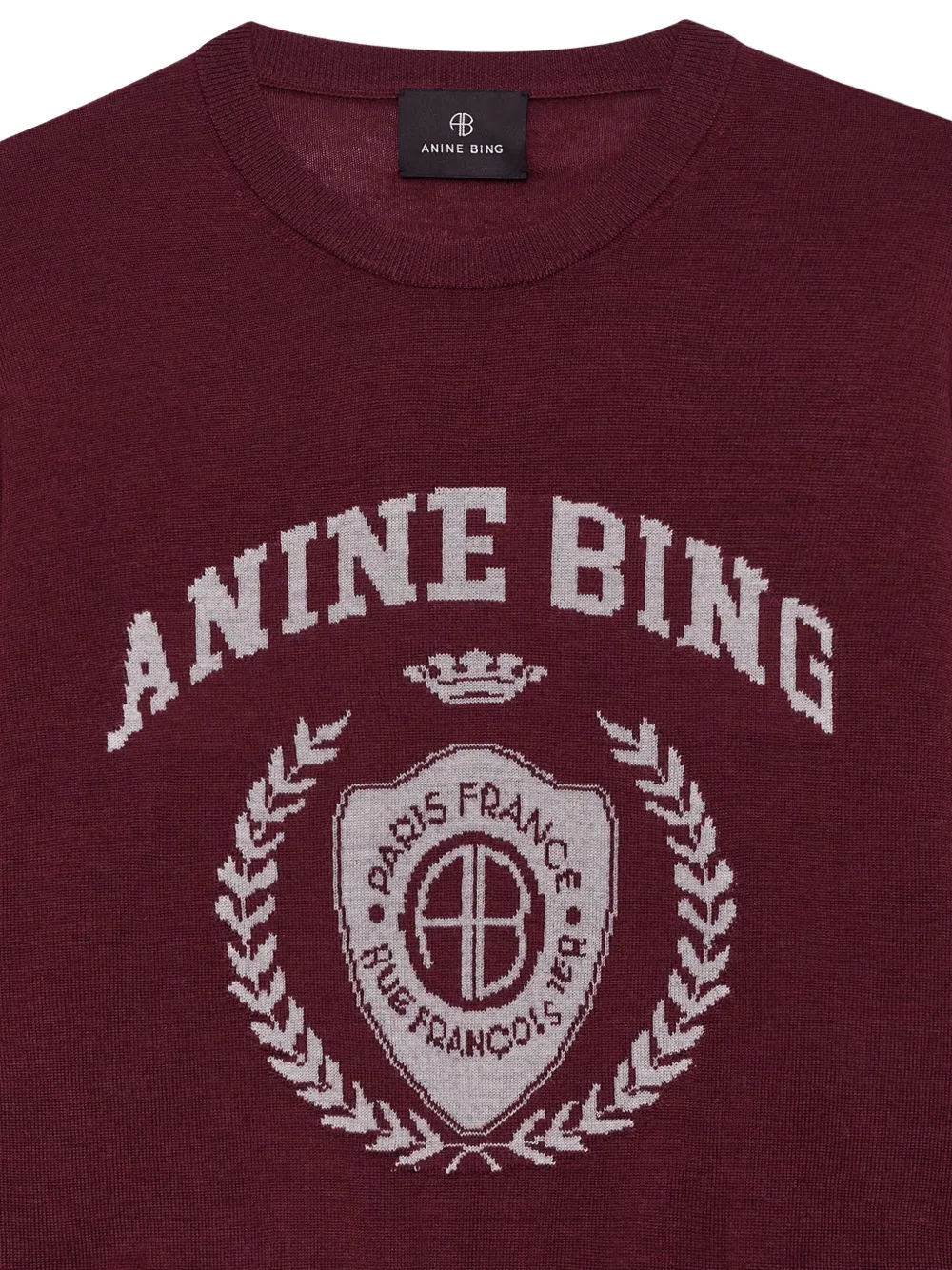 ANINE BING Mia trui bordeauxrood