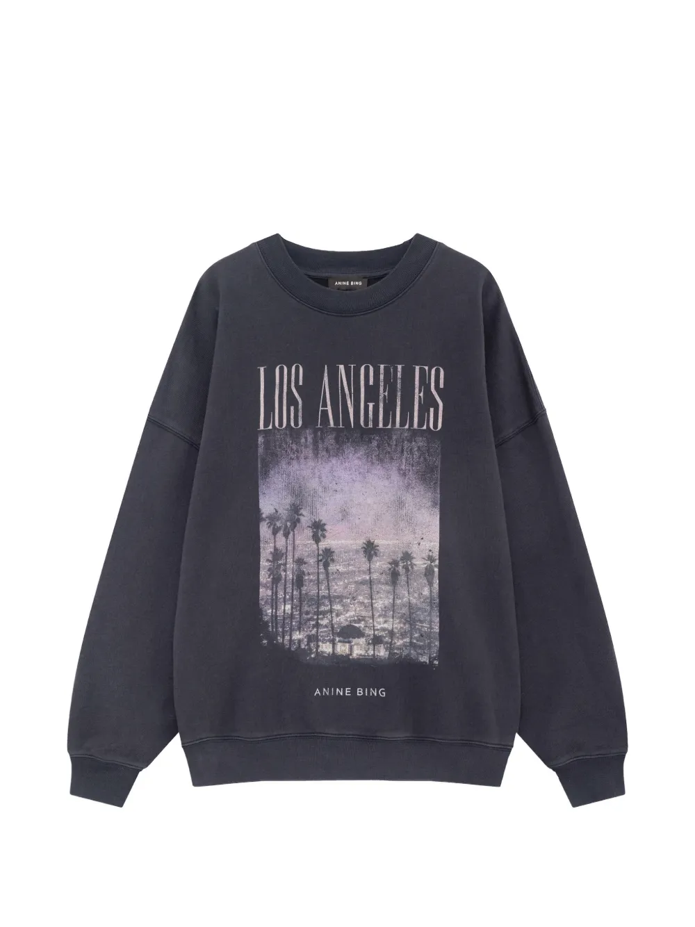ANINE BING Miles sweatshirt Los Angeles - black - Noir ANINE BING Miles sweatshirt Los Angeles - black - Noir