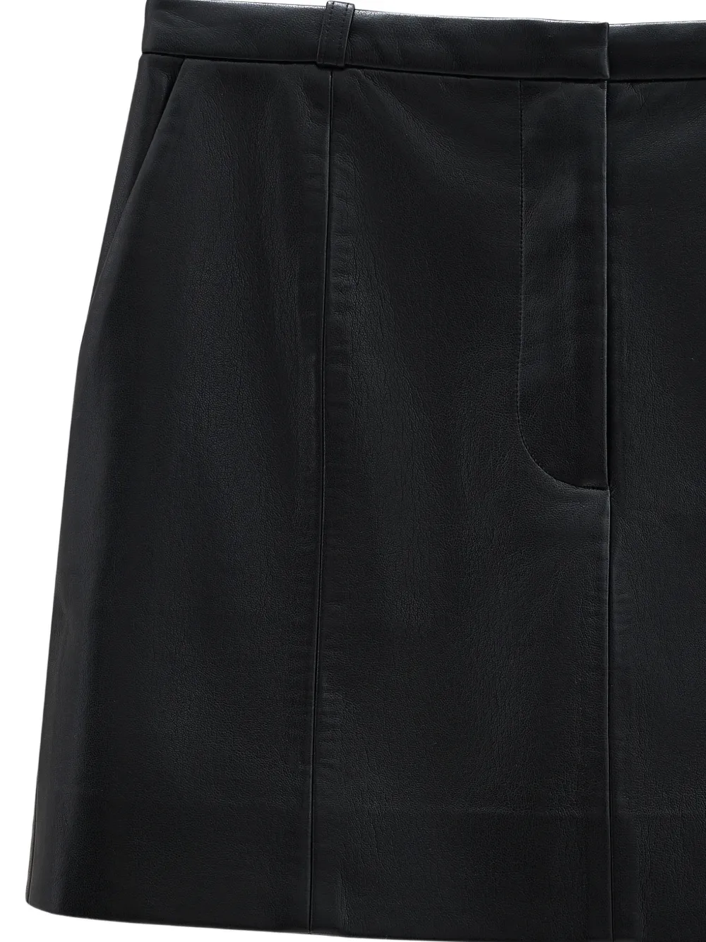 ANINE BING Benedict mini-rok zwart gerecycled leer