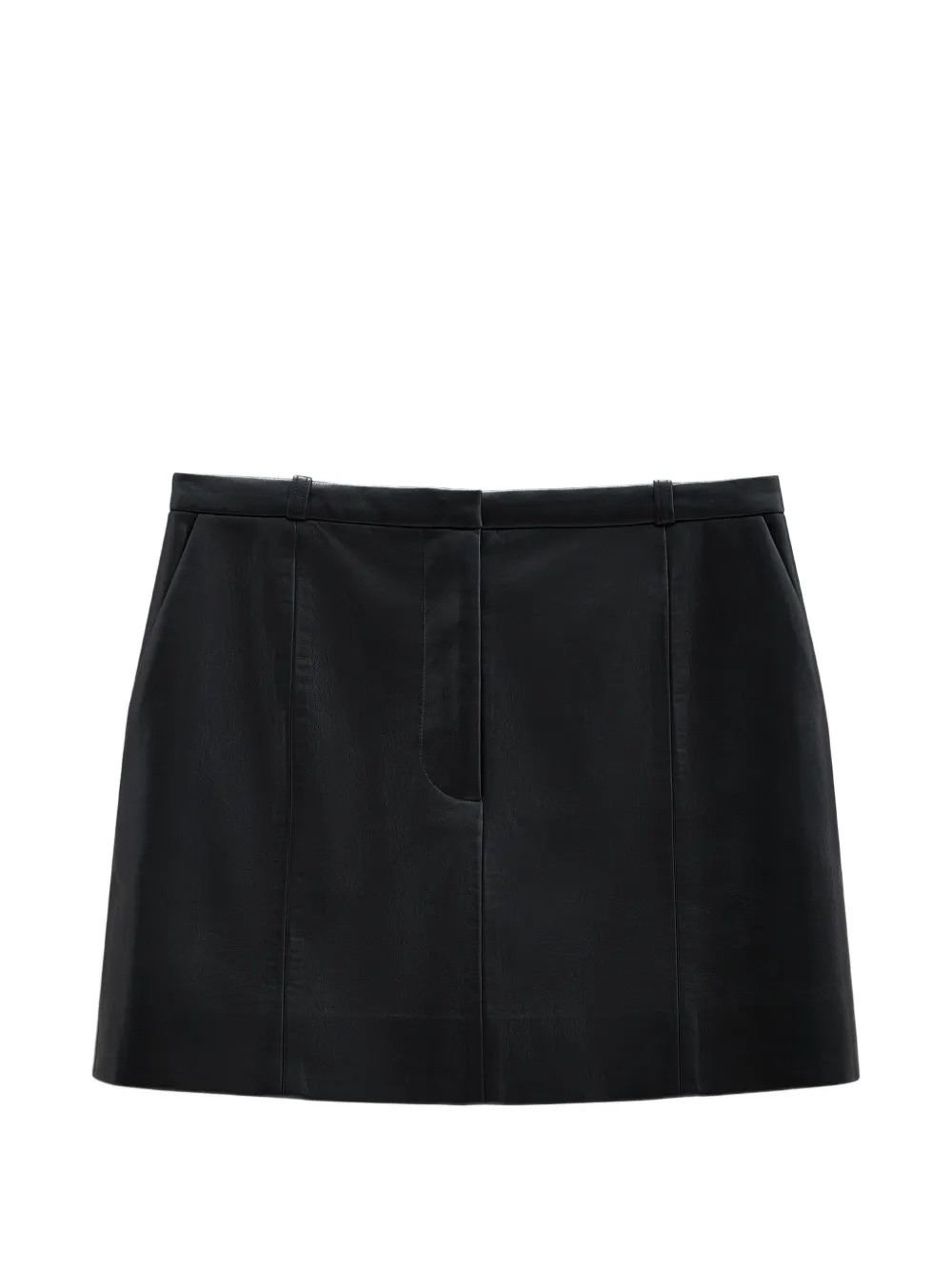 ANINE BING Benedict mini skirt - black recycled leather - Noir